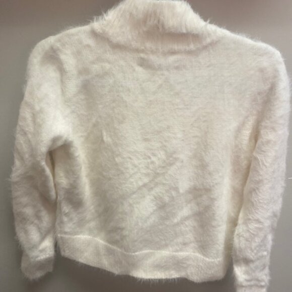 LOFT: White Fuzzy Knit Sweater - Picture 3 of 3
